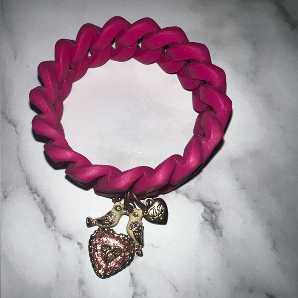 Betsey Johnson Silicone Chain Link Bracelet - Picture 2 of 5